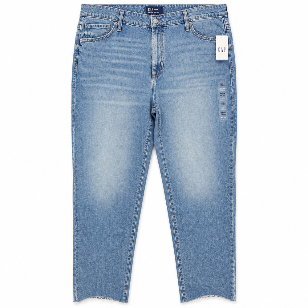 Gap Boyfriend Jeans Womens Plus Size 34R Blue Relaxed Stretch Slim Leg Ankle NWT